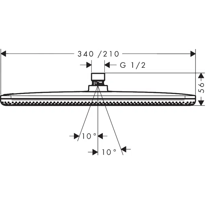 24530XXX Raindance Alive Q Overhead shower 210/340 1jet