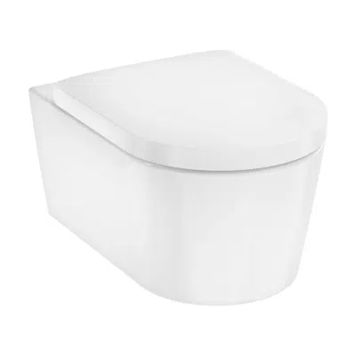 afbeelding voor EluPura S Wall hung WC Set 540 rimless with WC seat and cover with SoftClose and QuickRelease, HygieneEffect