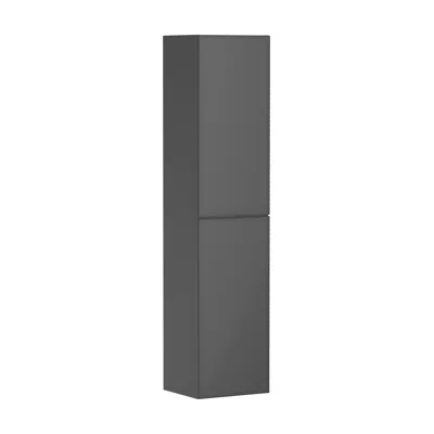 Xevolos E Tall cabinet Slate Matt Grey 400/360, door hinge left için görüntü