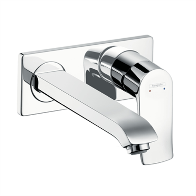 Metris Single lever basin mixer for concealed installation wall-mounted with spout 22.5 cm