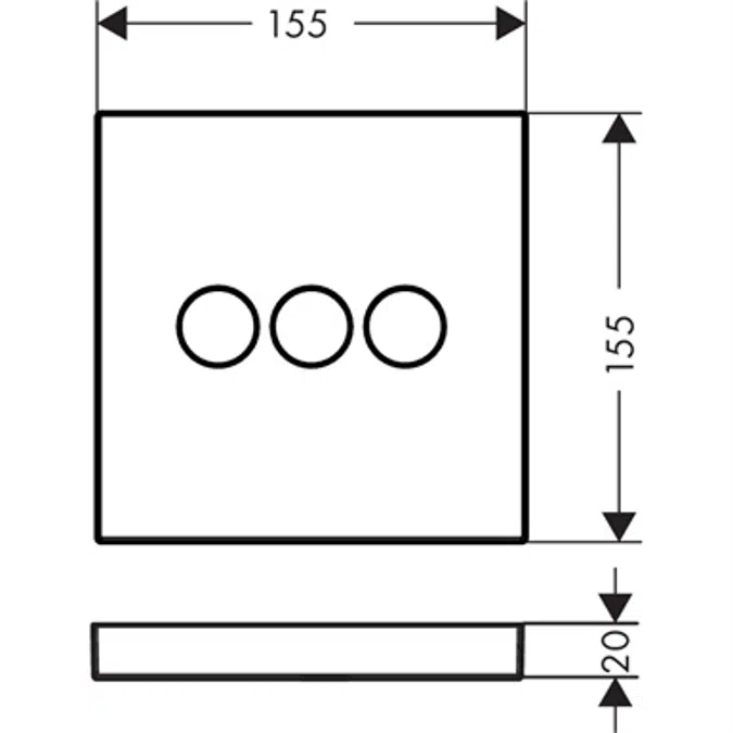 ShowerSelect Ventil Unterputz für 3 Verbraucher 15764000