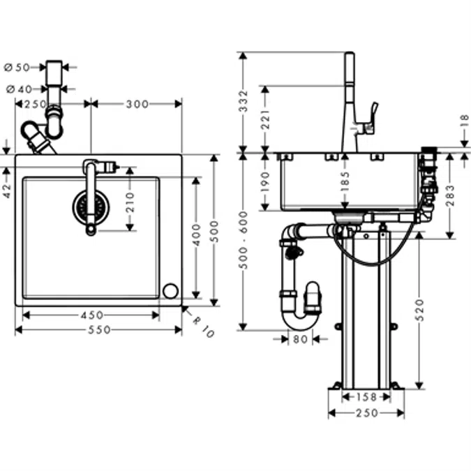 Sink combi 450 Select