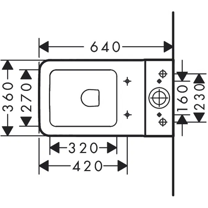60137XXX EluPura Original Q Floorstanding WC close coupled  back to wall with horizontal/vertical outlet,  AquaChannel Flush