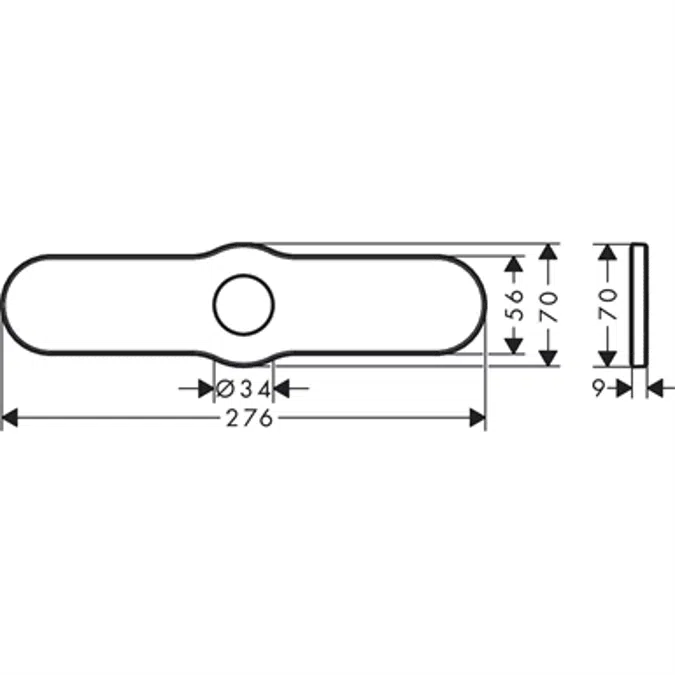 Joleena Baseplate for single-hole kitchen faucets 10"