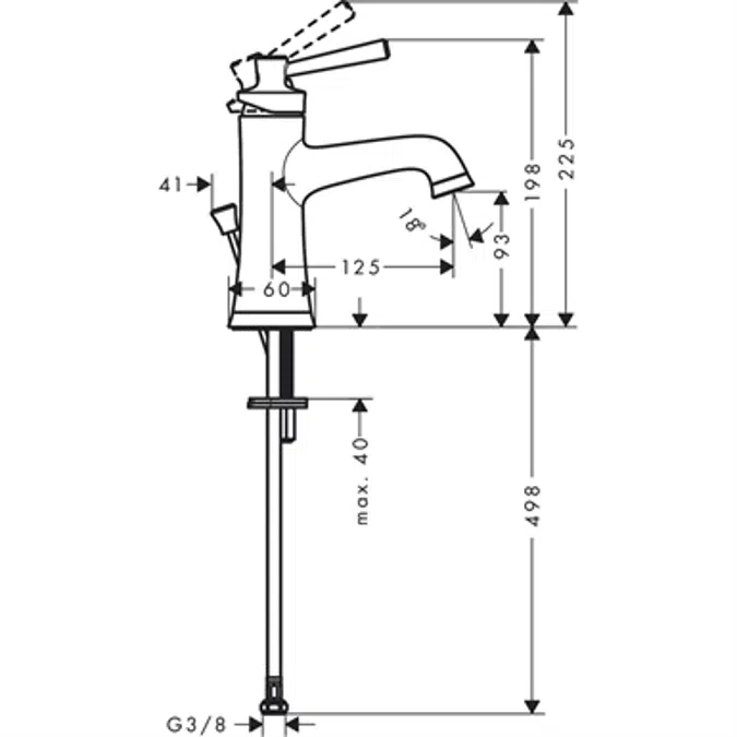 04771820 Joleena Single-Hole Faucet 100 with Pop-Up Drain, 1.2 GPM
