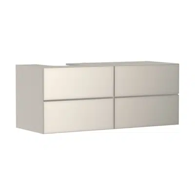 Immagine per 54237XXX Xevolos EVanity unit Sand Matt Beige 1370/550 with 4 drawers for console with cutout left