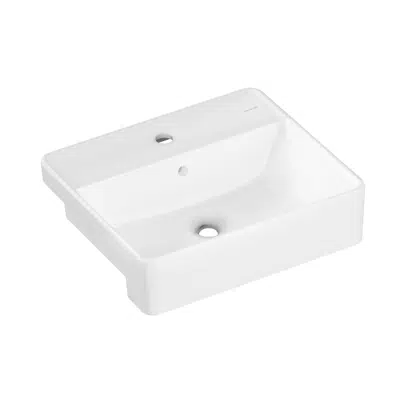 LakeShore Q Semi counter basin 500/440 with tap hole without overflow, SmartClean için görüntü