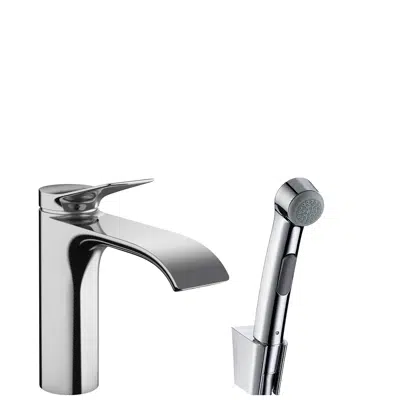 75210XXX Vivenis Single lever basin mixer with bidette hand shower and shower hose 160 cm