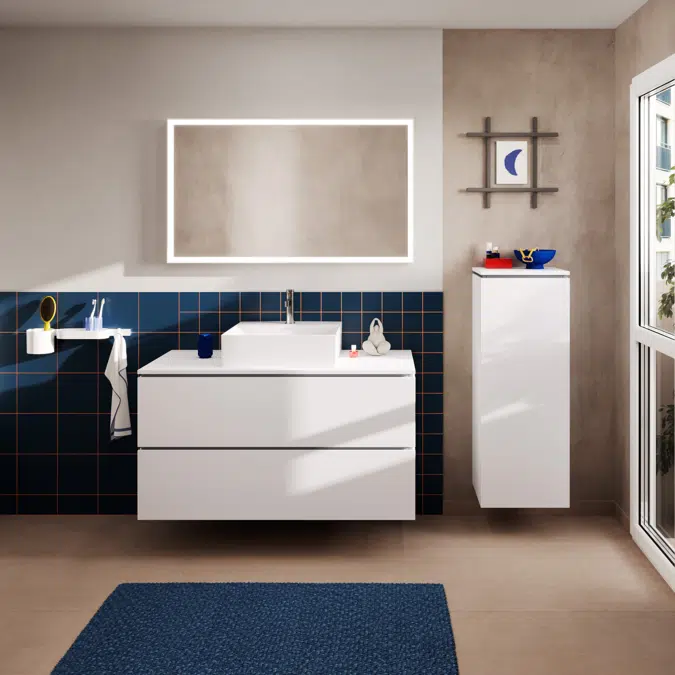 54303XXX Xilesa E Vanity unit 1180/550 with 2 drawers for consoles for wash bowl/countertop
