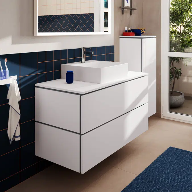 54303XXX Xilesa E Vanity unit 1180/550 with 2 drawers for consoles for wash bowl/countertop