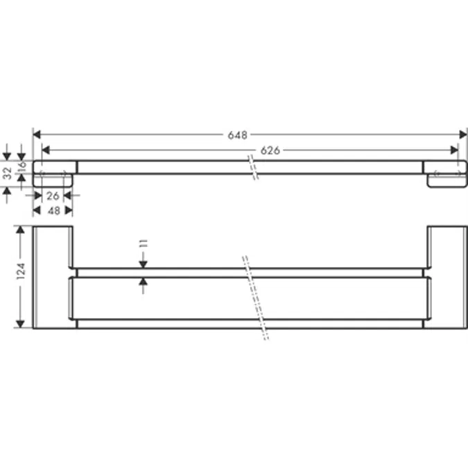 AddStoris Double bath towel rail