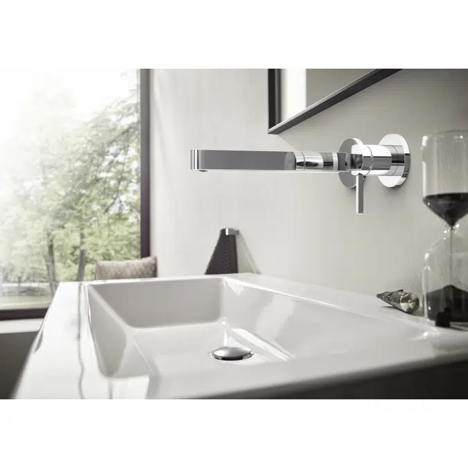 76050XXX Finoris Single lever basin mixer for concealed installation wall-mounted with spout 22,5 cm