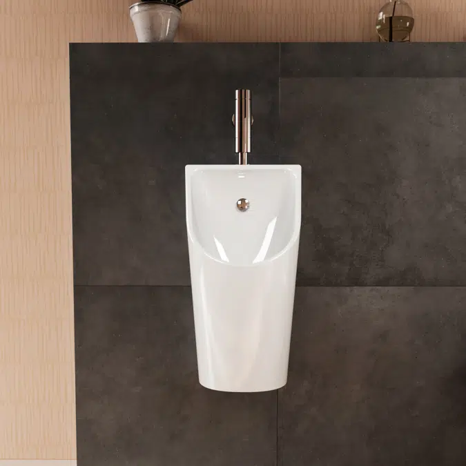 60287XXX EluPura Original S Urinal with top water supply and bottom/rear outlet rimless