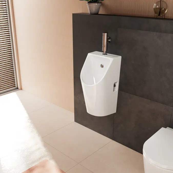 60287XXX EluPura Original S Urinal with top water supply and bottom/rear outlet rimless