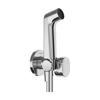 29230XXX hansgrohe Bidette hand shower 1jet S EcoSmart+ for cold water with shower holder and shower hose 125 cm için görüntü