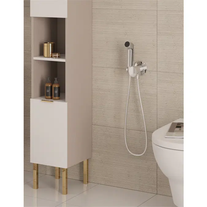 29230XXX hansgrohe Bidette hand shower 1jet S EcoSmart+ for cold water with shower holder and shower hose 125 cm