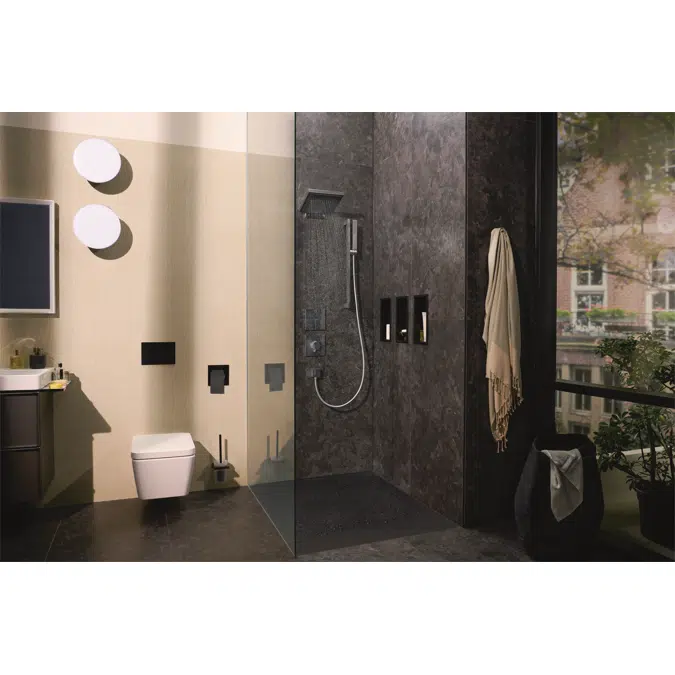24350XXX Pulsify E Overhead shower 260 2jet with wall connector