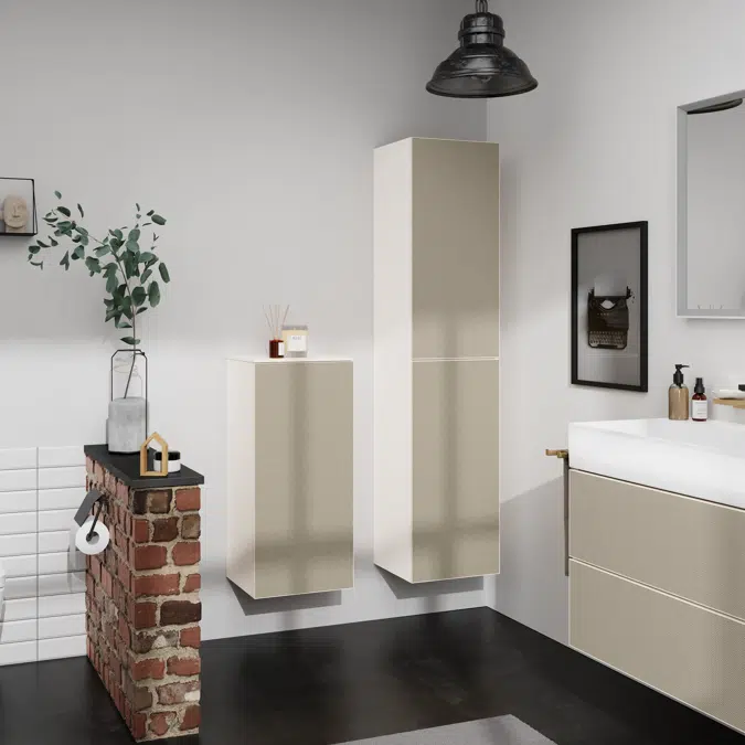 54222XXX Xevolos E Tall cabinet Sand Matt Beige 400/360, door hinge right