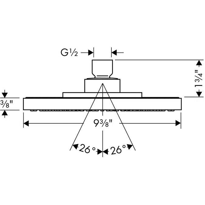 Raindance S Overhead shower 240 1jet 1.75 GPM