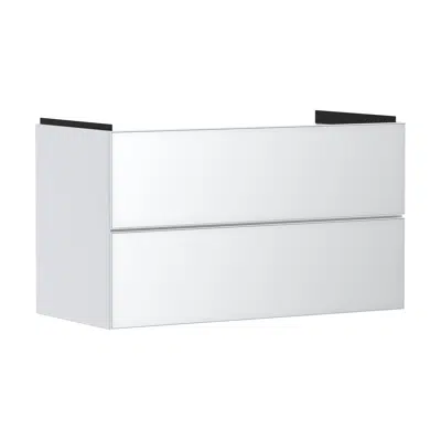 Image for 54181XXX Xevolos E Vanity unit Matt White 980/475 with 2 drawers for washbasin