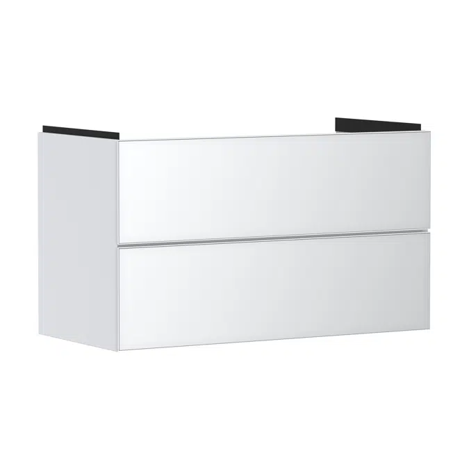 Xevolos E Vanity unit Matt White 980/475 with 2 drawers for washbasin