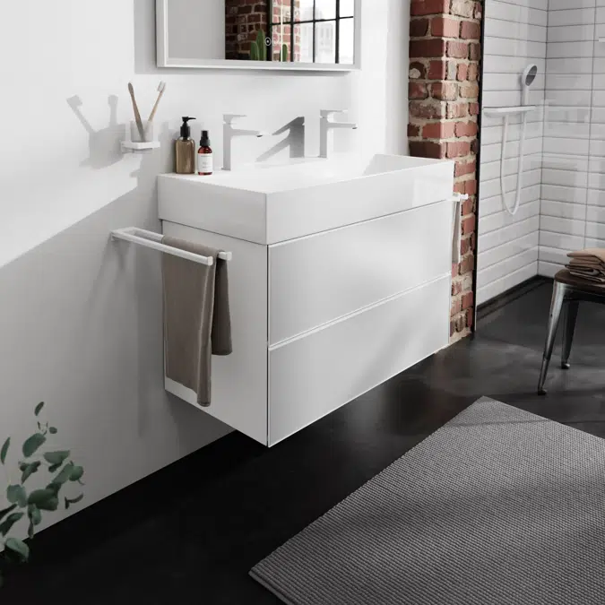 54181XXX Xevolos E Vanity unit Matt White 980/475 with 2 drawers for washbasin