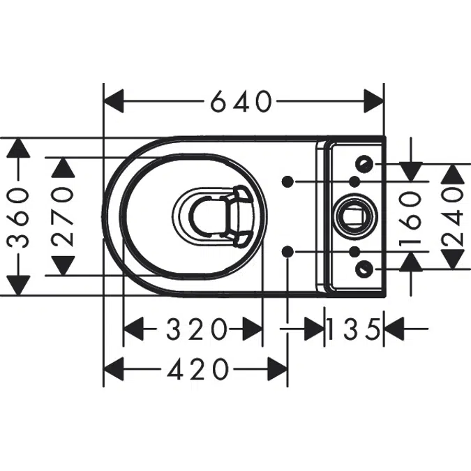 60108XXX GladeLake S Floorstanding WC close coupled 640 with multi outlet and rimless