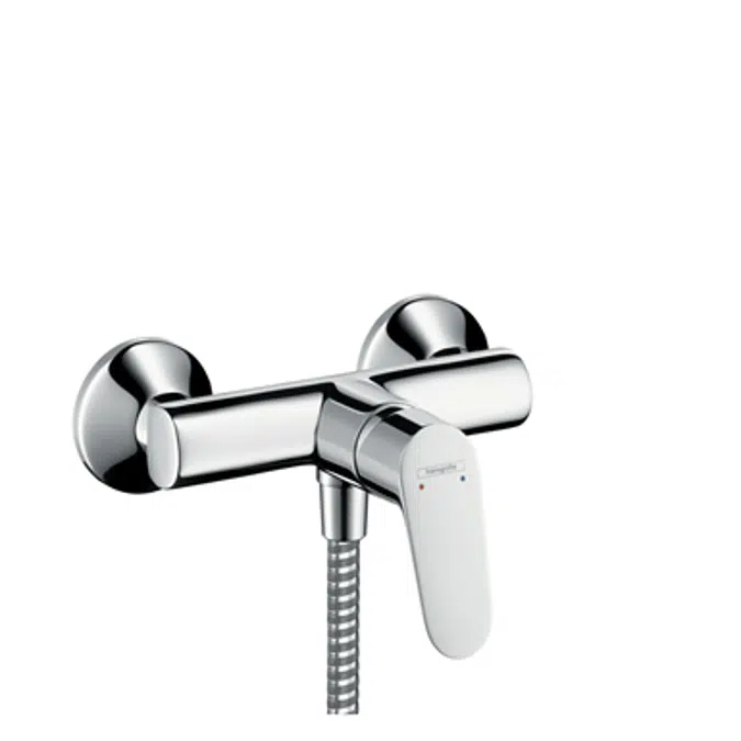 Focus Single lever shower mixer for exposed installation with 2 flow rates
