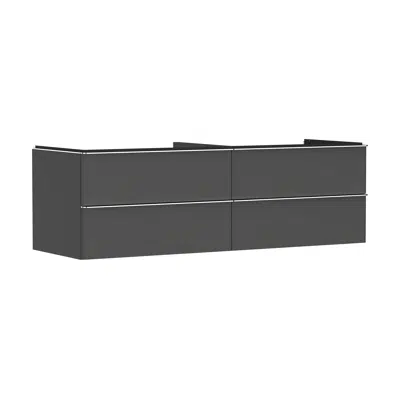 Immagine per Xelu Q Vanity unit Diamond Matt Grey 1560/550 with 4 drawers for consoles with bowl