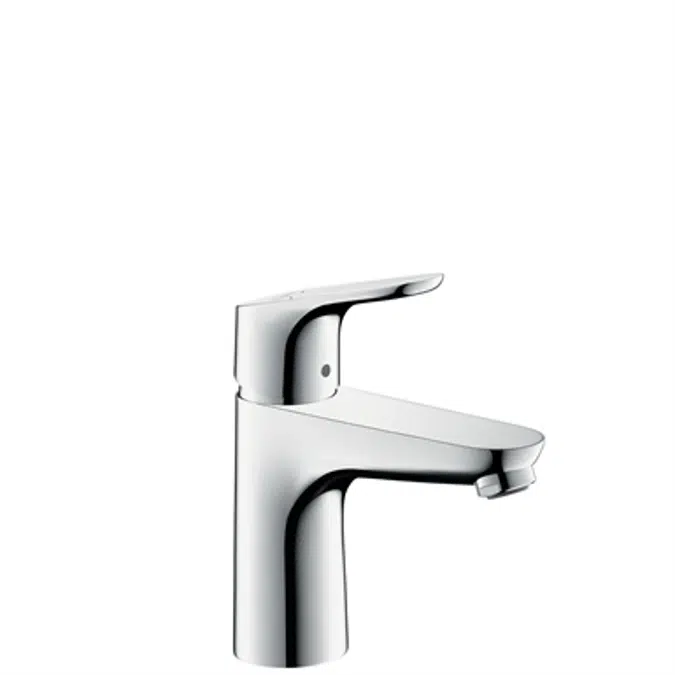 Focus Single lever basin mixer 100 with 2 flow rates with pop-up waste set