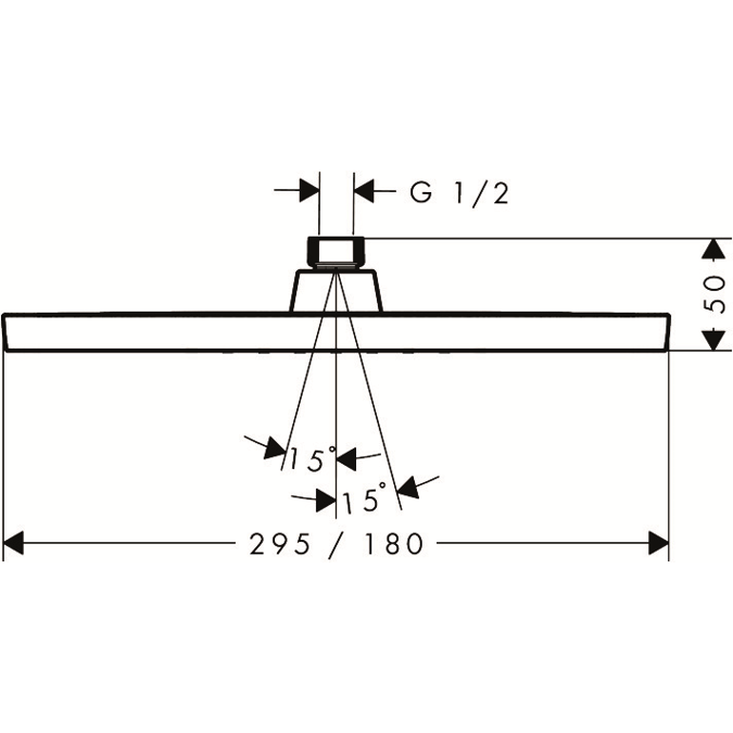 28738XXX Activera Q Overhead shower 290/180 1jet EcoSmart