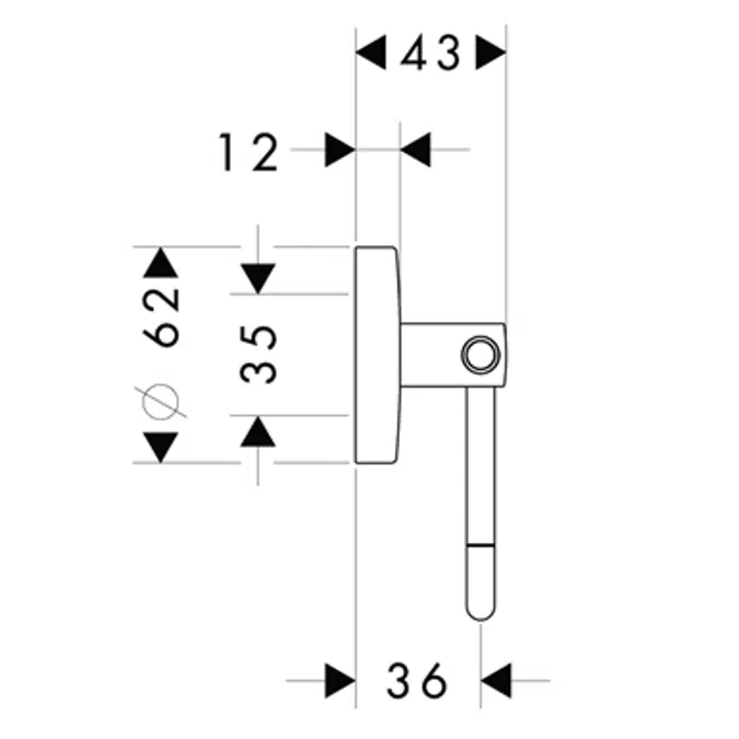 Logis Roll holder without cover