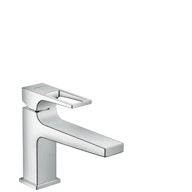 Metropol Single lever basin mixer 100 with loop handle and push-open waste set