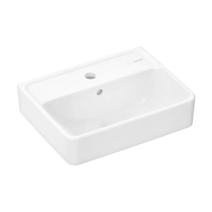 Xanuia Q Handrinse basin 450/340 with tap hole and overflow, SmartClean