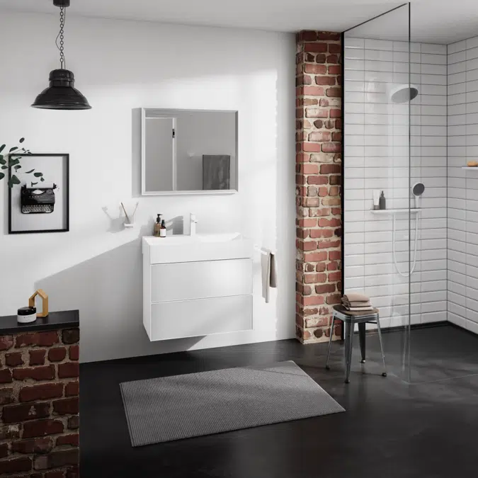 54178XXX Xevolos E Vanity unit Matt White 780/475 with 2 drawers for washbasin
