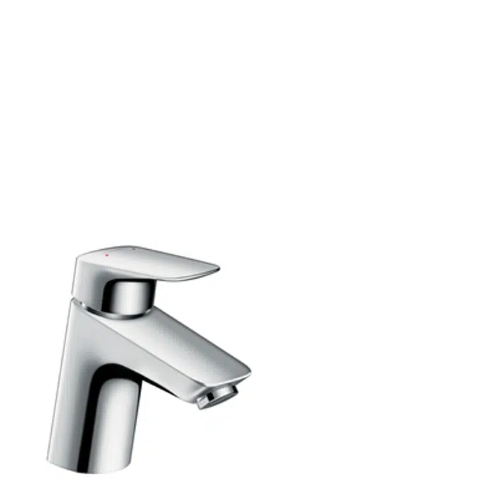Logis Single lever basin mixer 70 with push-open waste set