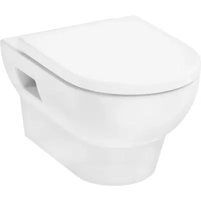 kuva kohteelle 60201XXX GladeLake S Wall hung WC Set AquaChannel Flush with WC seat and cover