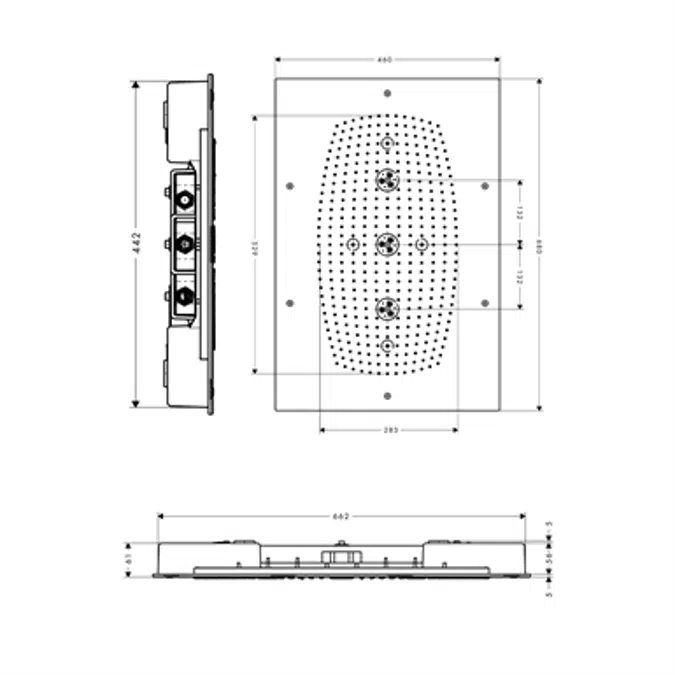Raindance Rainmaker Overhead shower 680/460 3jet without lighting