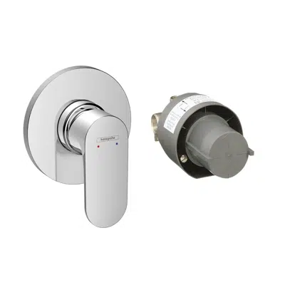 Rebris S Single lever shower mixer set for concealed installation