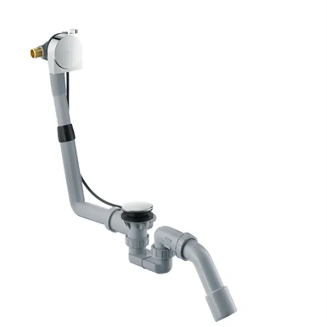 Exafill S Complete set bath filler, waste and overflow set for standard bath tubs