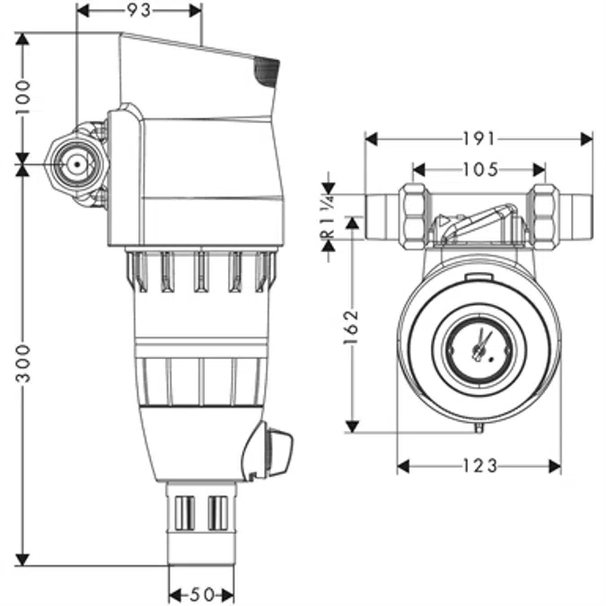 hansgrohe POE BWF 82-S32 backwash filter