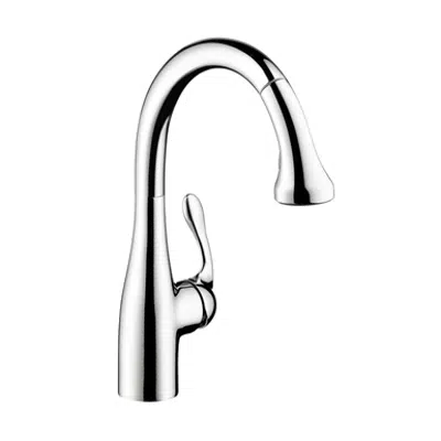 Allegro E Gourmet Single lever kitchen mixer 230 with pull-out spray 04066000