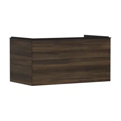 Image for Xelu Q Vanity unit Dark Walnut 980/550 with 1 drawer for consoles with countertop basin ground