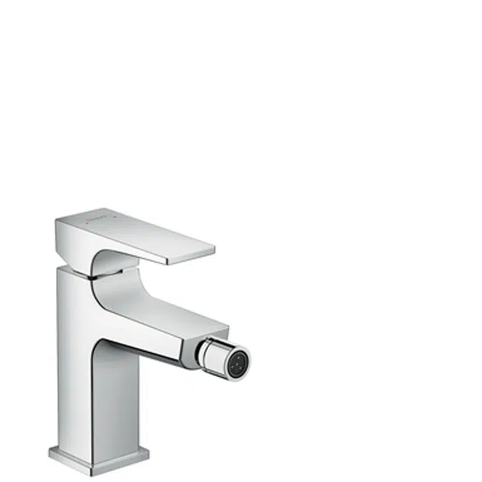 Metropol Single lever bidet mixer with lever handle and push-open waste set