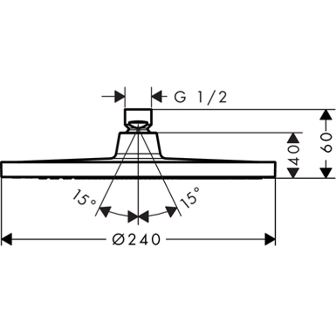 Crometta S Overhead shower 240 1jet