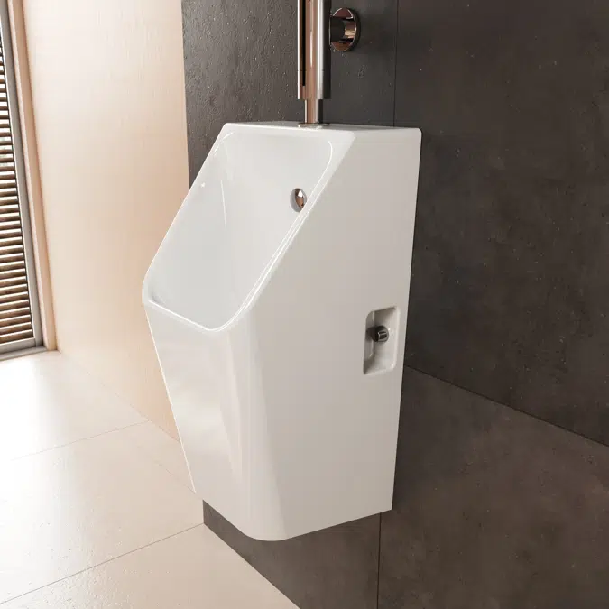 60128XXX EluPura Original Q Urinal 600/300 with top water supply and bottom/rear outlet rimlesss