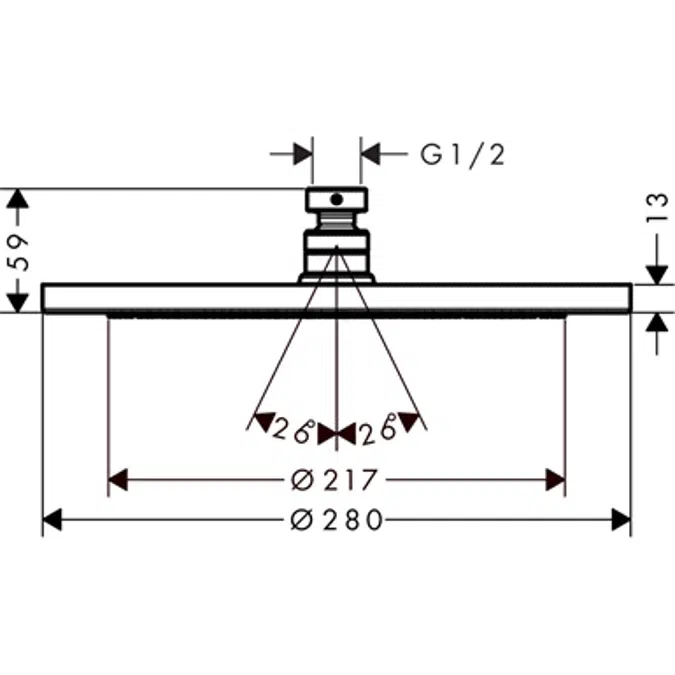 Croma Overhead shower 280 1jet