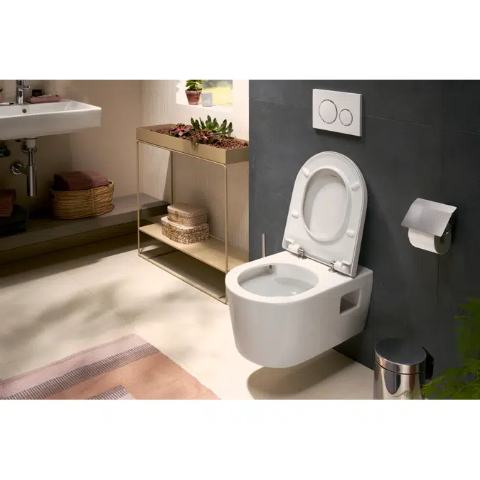 62016XXX EluPura Original S Wall hung WC AquaChannel Flush, HygieneEffect