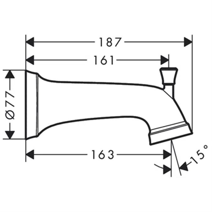 Joleena Bath spout with diverter