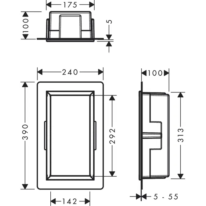 XtraStoris Original Wall niche with integrated frame 30 x 15 x 10 cm